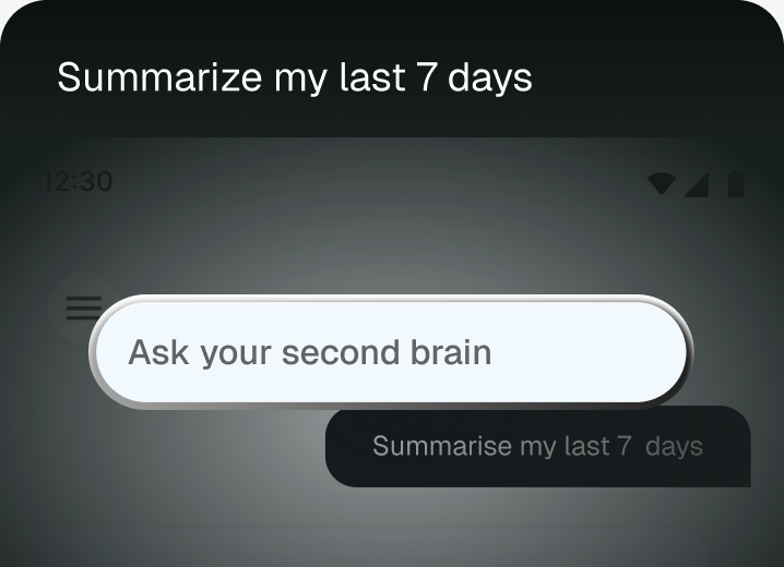 Asking HeyTalk to summarise the last 7 days